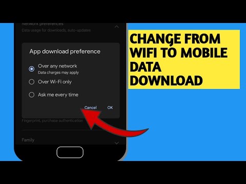 how to change download settings from wifi to mobile data in Google play store  2023