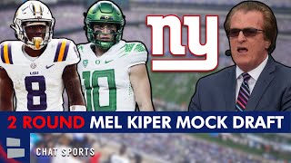 Mel Kiper Mock Draft: NY Giants Draft Malik Nabers & TRADE UP For Bo Nix | Giants Draft Rumors
