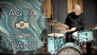 Video thumbnail for 60's CAMCO Oaklawn-Era Drum Kit - Aqua Satin Flame + Chicago WMP Snare Drum by Steve Maxwell Drums