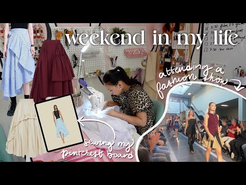Fashion Designer Diaries ✂️🧵 Sewing my Pinterest Board, Attending a Fashion Show (my weekend vlog!)