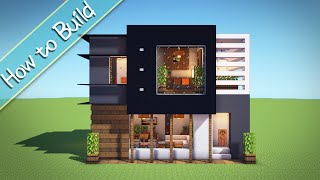[OSHACRA] Part90 How to build a compact modern house/おしゃクラ！コンパクトモダンハウスの作り方(Minecraft)