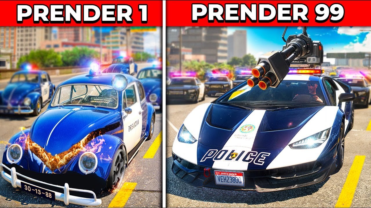 A cada FUGA que EU PEGAR minha VIATURA MELHORA!! (GTA RP)