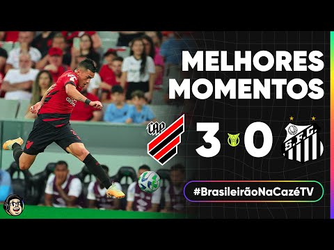 Gols e lances de Athletico Paranaense x Santos