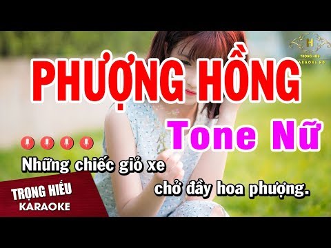 Karaoke Phượng Hồng Tone Nữ Nhạc Sống | Trọng Hiếu