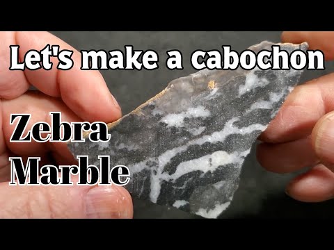 Zebra Marble...Let's Make a Cabochon...Episode 46