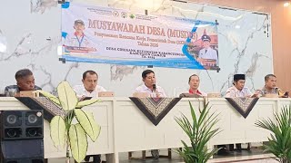 Village Deliberation MUSDES RKPDES Ciherang Karangtengah Cianjur TA 2026, Village Head's remarks