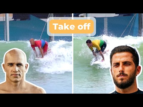 Surfing Take Off: Slow Motion Pro Analysis (Kelly Slater vs. Filipe Toledo)