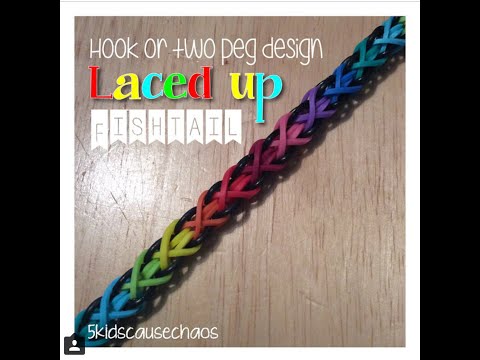 ***Hook Only*** Laced Up Fishtail Bracelet(Rainbow Loom)