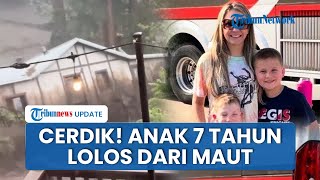 Bocah Cerdik Nekat Panjat Atap dan Selamat Dari Maut Dalam Bencana Banjir Bandang di Texas