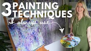 3 Acrylic Painting Techniques for Beginners 🎨 [Add depth & texture to your artwork]