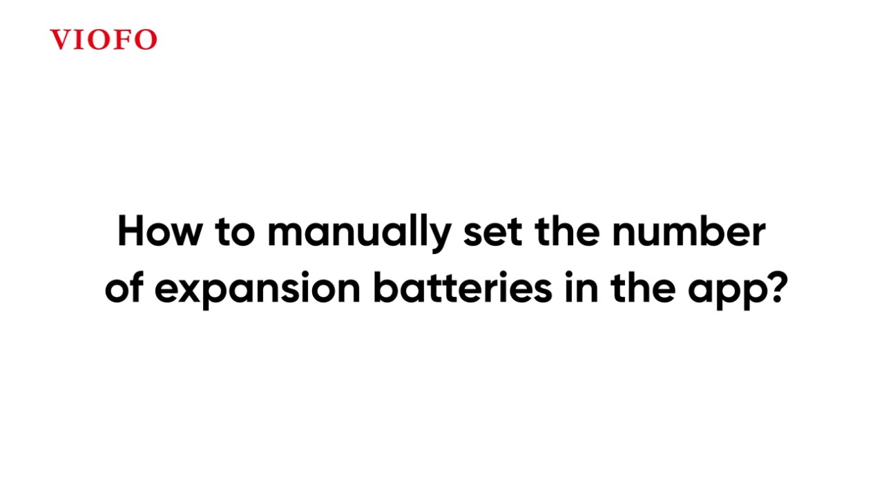 How to manually set the number of expansion batteries in the app?