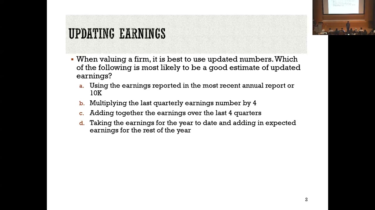 Session 8: Cost of capital closure + First steps on cash flows