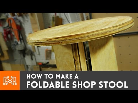 Part of a video titled How to make a foldable shop stool | I Like To Make Stuff - YouTube