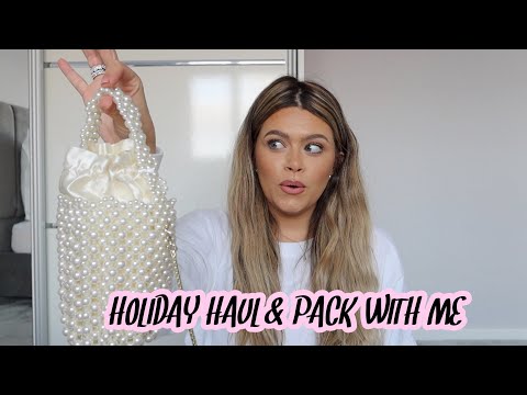 HUGE HOLIDAY HAUL & PACK WITH ME FOR SANTORINI | PAIGE