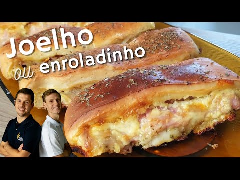 RECEITA JOELHO ou ENROLADINHO de presunto e queijo | Massa básica para salgados assados!