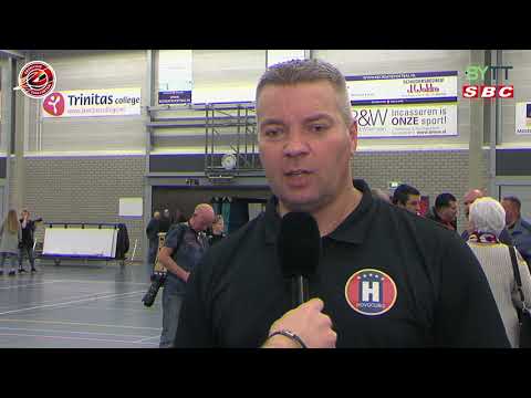 Sander van Dijk na de gewonnen eerste finale tegen FC Marlène