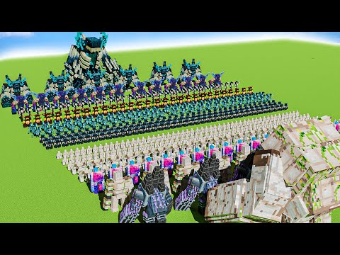 1000 Wardens VS 1000 Iron Golems | Minecraft