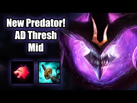 New Predator on AD Thresh Mid! - Live Testing - League of Legends Live Full Game