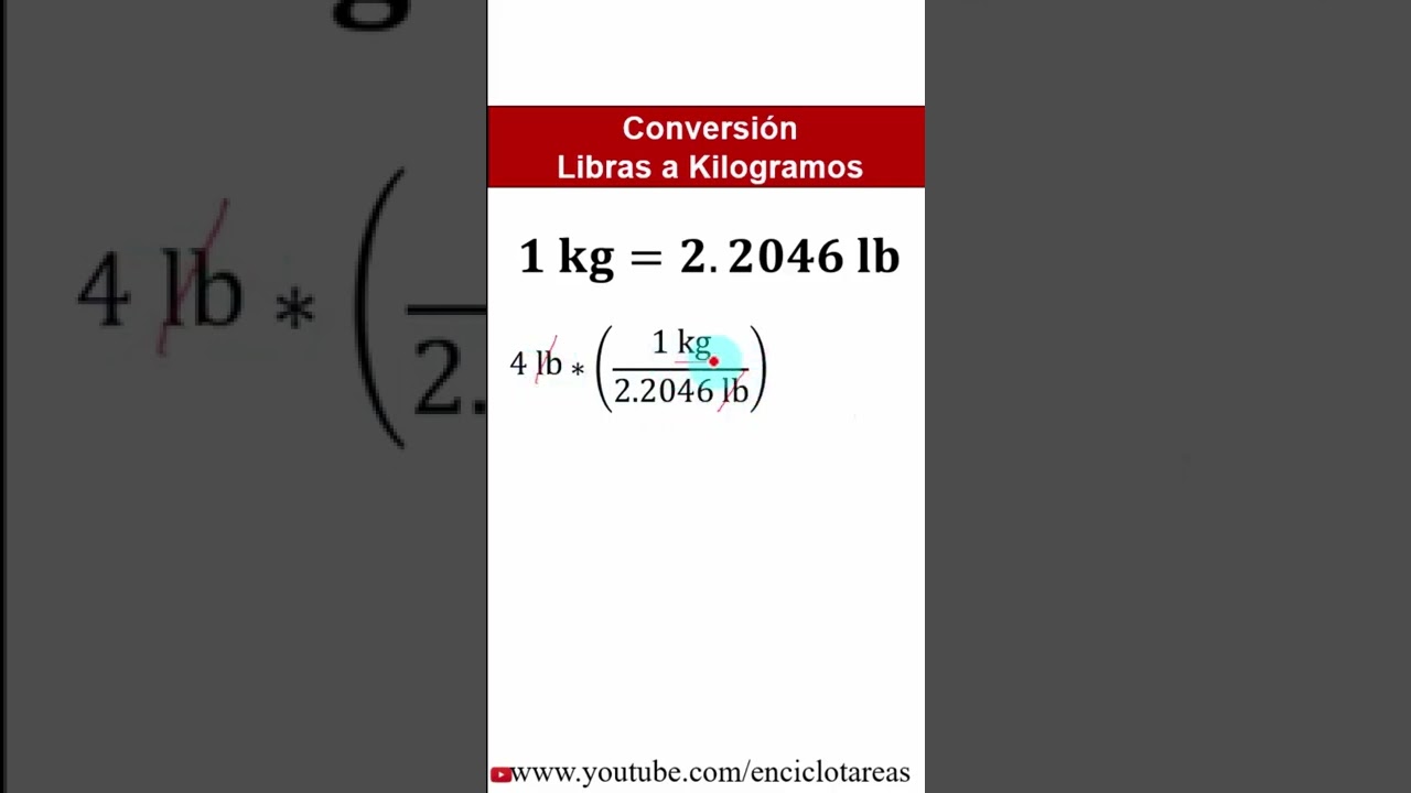 Conversión de libras a kilogramos (lb a kg) – parte 1