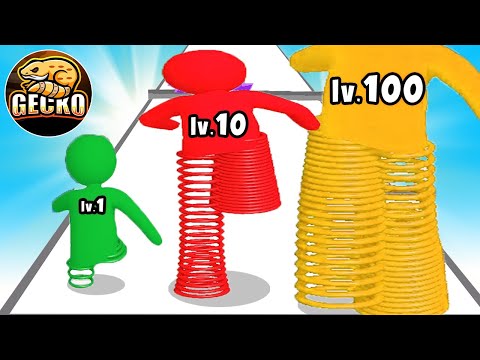 Spring Leg Runner -  Level Up Runner Level 10⭐ Gameplay Walkthrough Android (Freeplay)