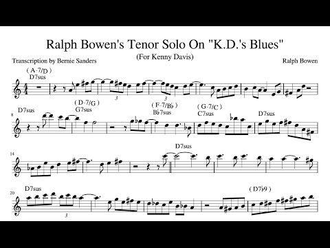 Ralph Bowen's Tenor Solo on 