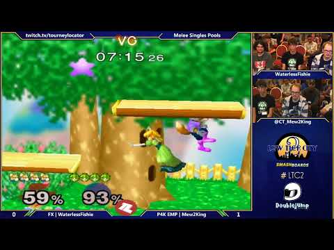 LTC2 - P4K EMP | Mew2King (Marth, Peach) Vs. FX | WaterlessFishie (Fox) SSBM Pools - Melee