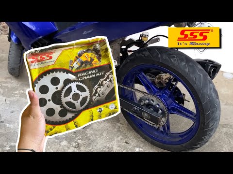 INSTALLING NEW SSS CHAIN SET 14-43 428 (SILVER) | THE BEST SPROCKET COMBINATION FOR SNIPER 150