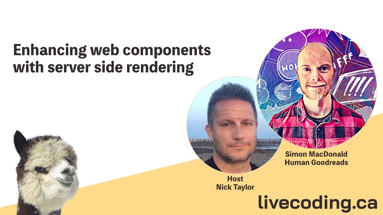 Enhancing web components with server side rendering with Simon MacDonald