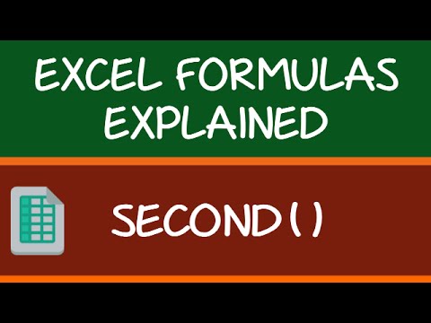 SECOND Formula in Excel