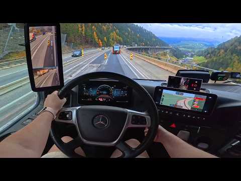 POV Truck Driving - Autumn Vibes - ITALY, BRENNERO, AUSTRIA 🚚 👧