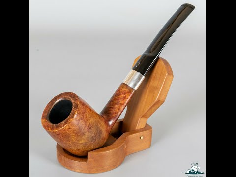 Savinelli Silver Smooth Slightly Bent Canadian Saddle Stem (811 KS)