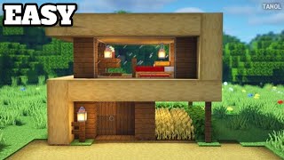 MINECRAFT SURVIVAL HOUSE TUTORIAL 🏡 || MINECRAFT STARTER HOUSE TUTORIAL.....