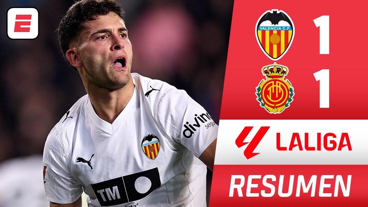 VALENCIA NO ROMPE su MALA RACHA y empata 1-1 en casa vs MALLORCA | Resumen | La Liga