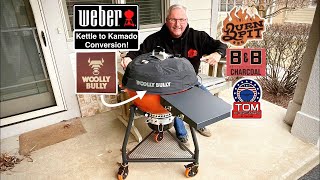 Weber 22”Kettle Converted Into a Kamado! / Woolly Bully Insulated Cover! / Smoked Pork Steak! 
