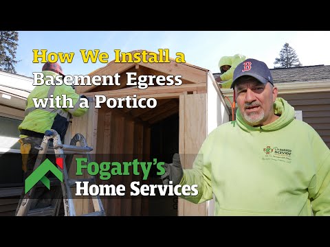 Fogarty's Home Services - Egress Basement Door with Portico Installed