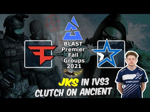 Jks in 1vs3 clutch on Ancient, FaZe vs Complexity, BLAST Premier Fall Groups 2021