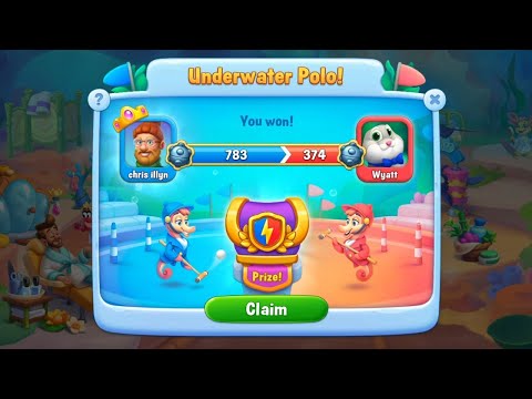 @Fishdom Atlantis Cup Stage 85. Won Underwater Polo.