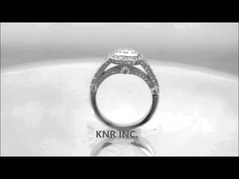 18K WHITE GOLD ASSCHER CUT DIAMOND BEZEL SET ENGAGEMENT RING ART DECO 1.85CTW - KNR INC - 481