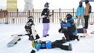 Más aficionados a los deportes de invierno del Sudeste Asiático se lanzan a las pistas de Chongli