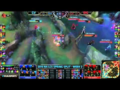 Gravity Cop Corki VS Dignitas Corejj Ezreal Highlights   2015 NA LCS Spring W2D1