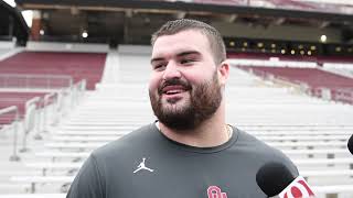Oklahoma OL Troy Everett post practice (Bowl Prep) - 12/13/2024