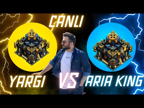 YARGI VS ARİA KİNG 50X50 | CANLI & KÖY İNCELEME | #clashofclans