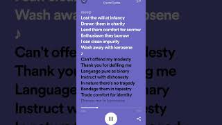 Crystal Castles - Kerosene (lyrics) #kerosene #crystalcastles #sigma #matrix #lyrics