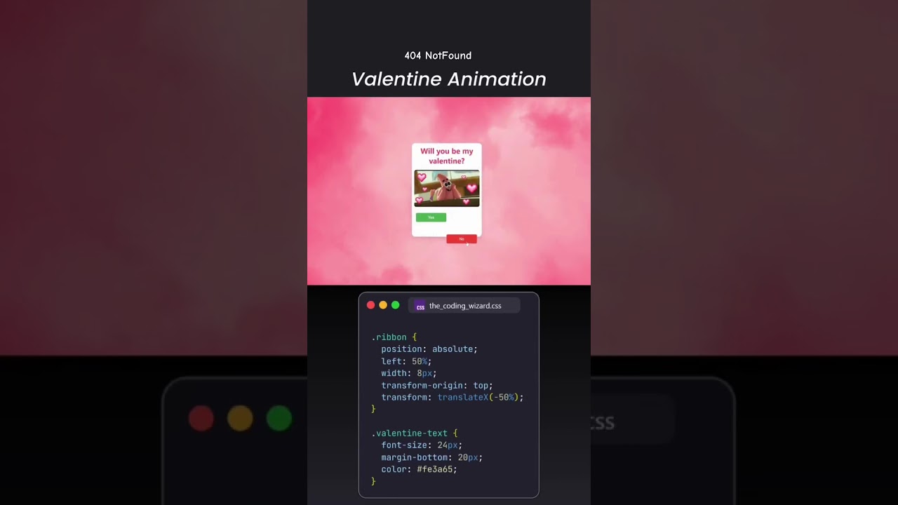 Valentine Animation #coding #python #javascript #code #developer #codes #animation #js #games