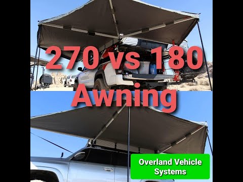Comparing a 180 and a 270 awning from Overland Vehicle Systems | Toyota Tacoma | Toyota 4runner