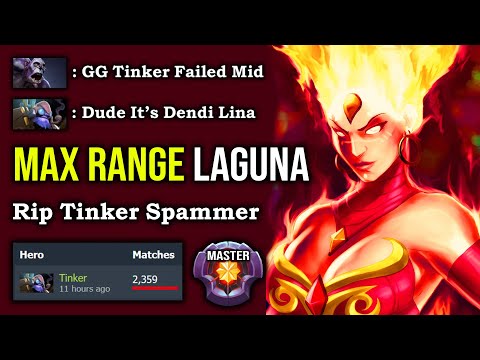 DENDI LINA IS BACK 100% Deleted Tinker Spammer From Mid with Max Cast Range Laguna & Godlike DotA 2