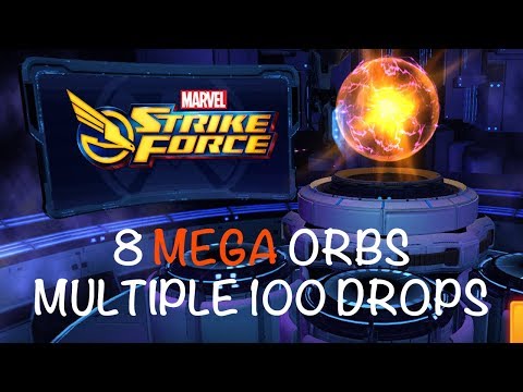 8 MEGA ORBS - MULTIPLE 100 DROPS - MARVEL STRIKE FORCE