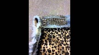 Custom denim jacket cheetah print