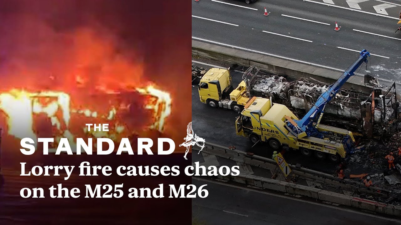 Traffic chaos as Tesco lorry fire shuts motorway amid two-hour Dartford Tunnel queues