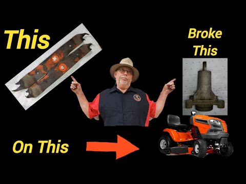 Bad Blades Ruin Spindles on a Husqvarna Riding Mower Easy Diy Tips.  How to replace noisy spindles